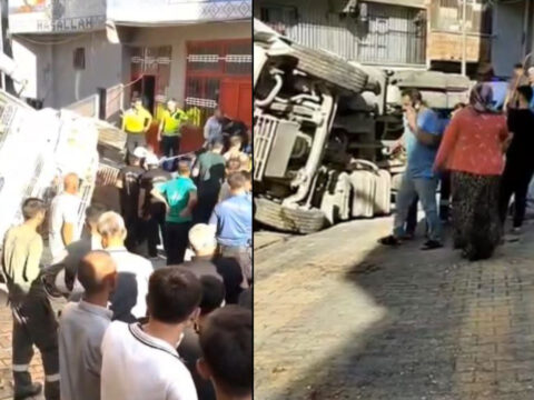 Sokakta oyun oynuyordu freni bosalan kamyon 6 yasindaki zeynepi hayattan kopardi Zx2spnI3